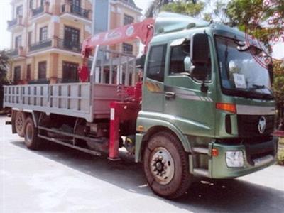 Xe tải  gắn cẩu thaco auman C1500 với cẩu unic 5 tấn 4 đoạn UR-V554