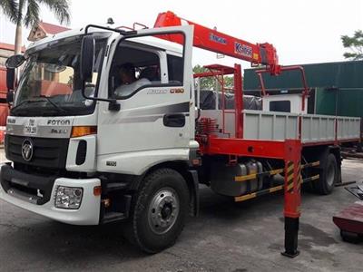 Xe tải gắn cẩu Thaco Auman c160/170 Kanglim 5 tấn